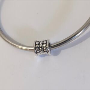 Silver Studded Spacer Charm‎ for Pandora Style Bracelet
